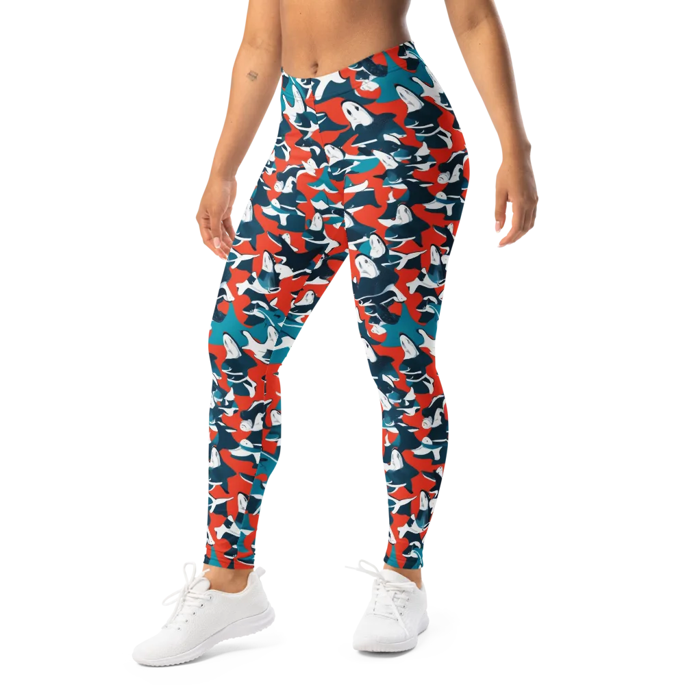 Riptide Arcade on Leggings — Left Front