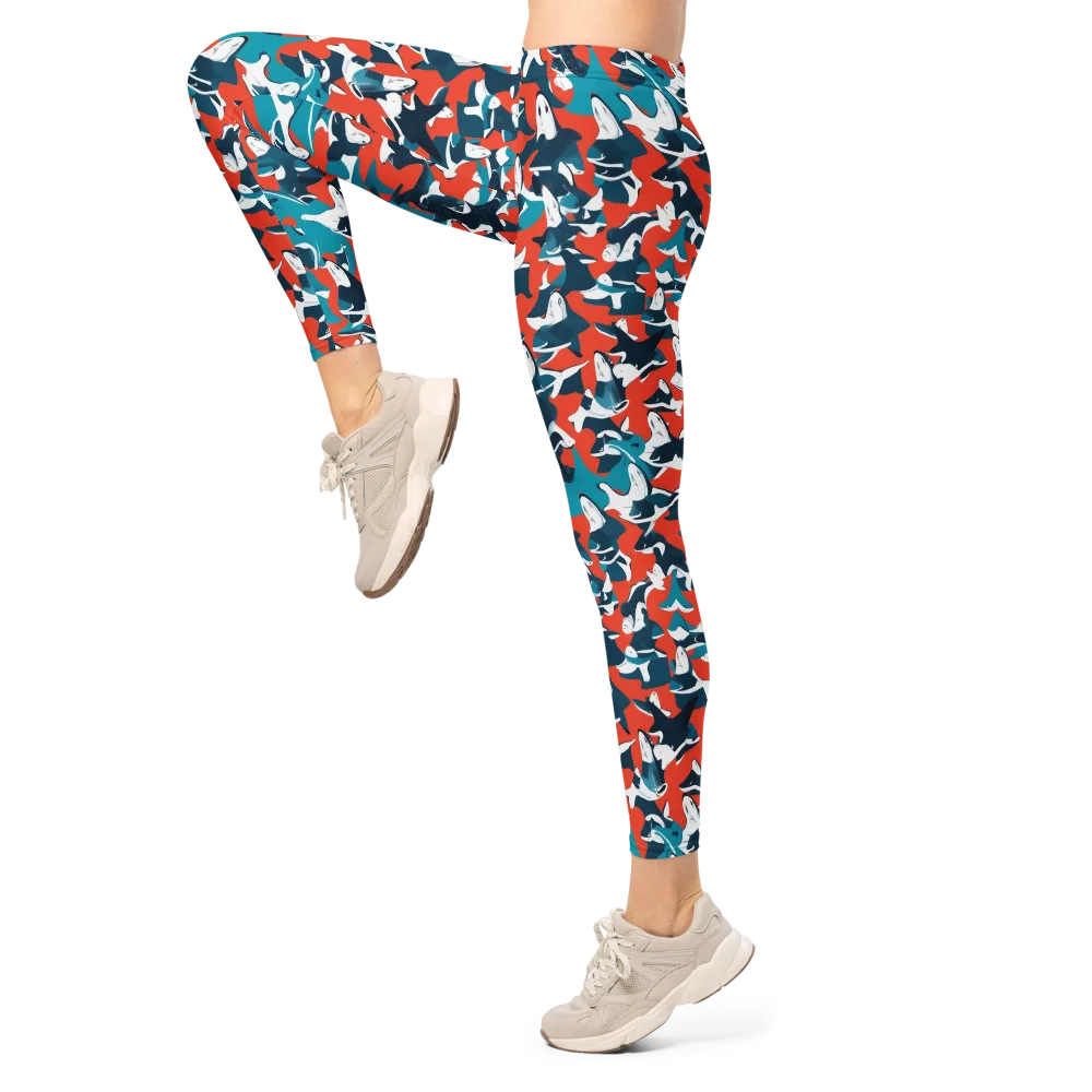 Riptide Arcade on Leggings — Left