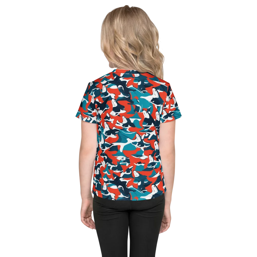 Riptide Arcade on Kids Crew Neck T-Shirt — Back