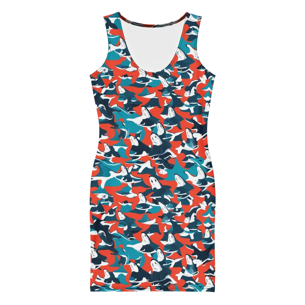 Riptide Arcade on Bodycon Dress — Front