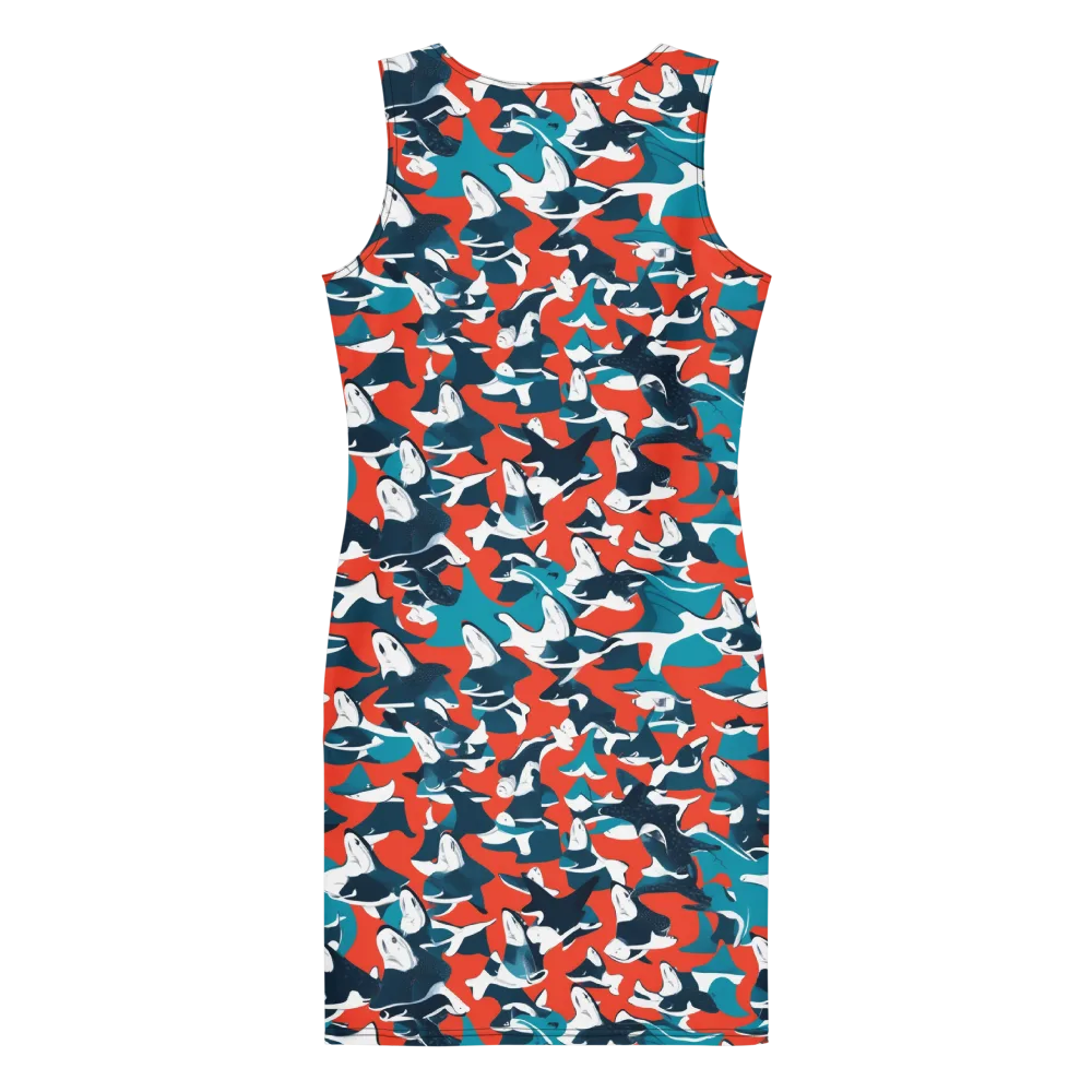 Riptide Arcade on Bodycon Dress — Back