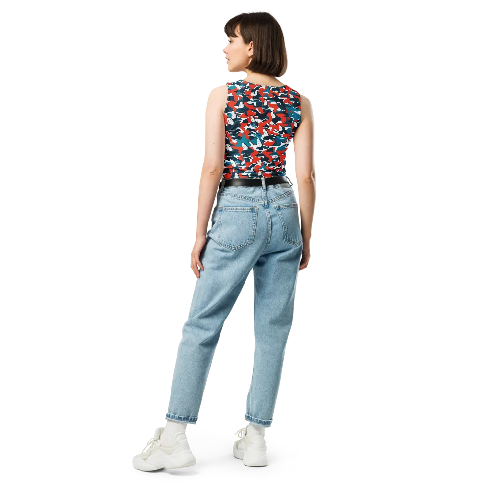 Riptide Arcade on Crop Top — Back