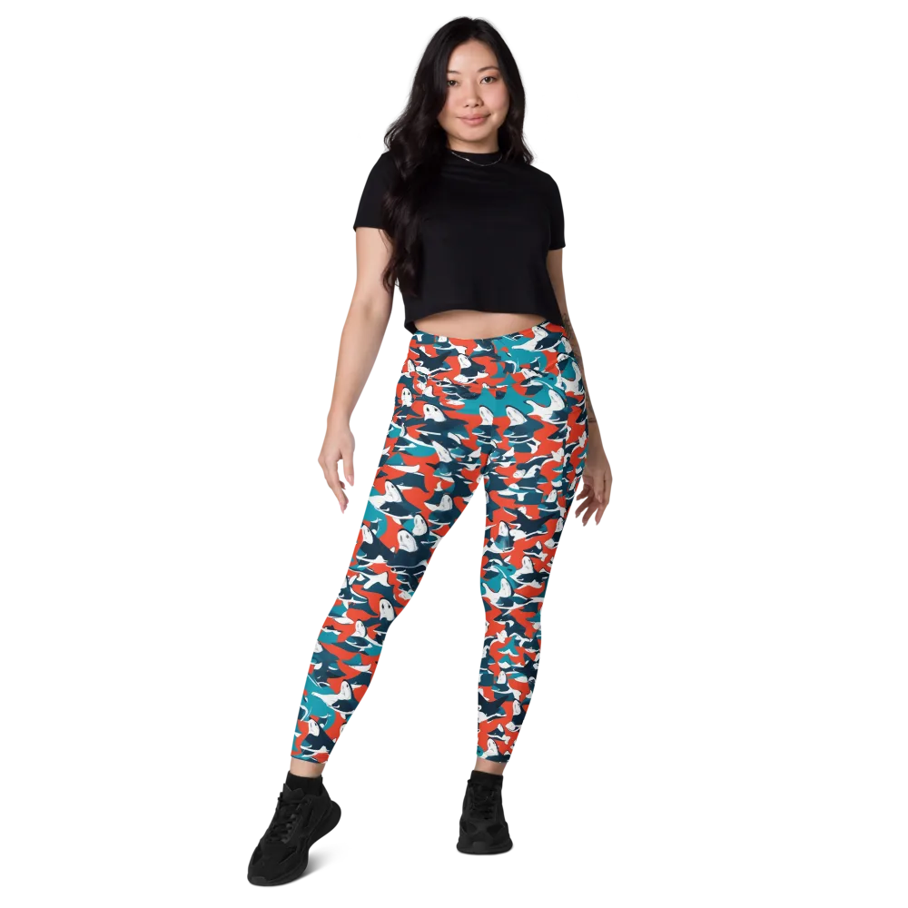 Riptide Arcade on Leggings with Pockets — Front