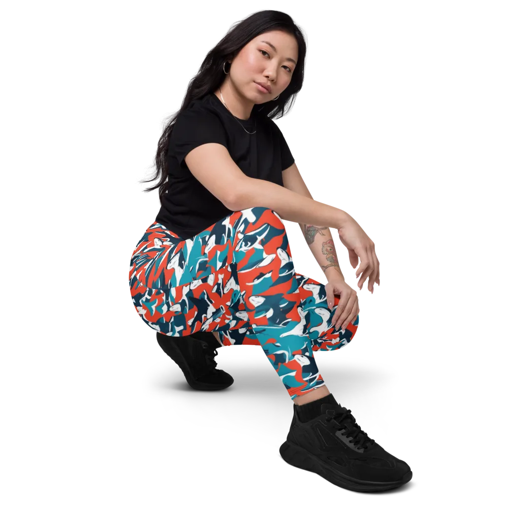 Riptide Arcade on Leggings with Pockets — Right Front