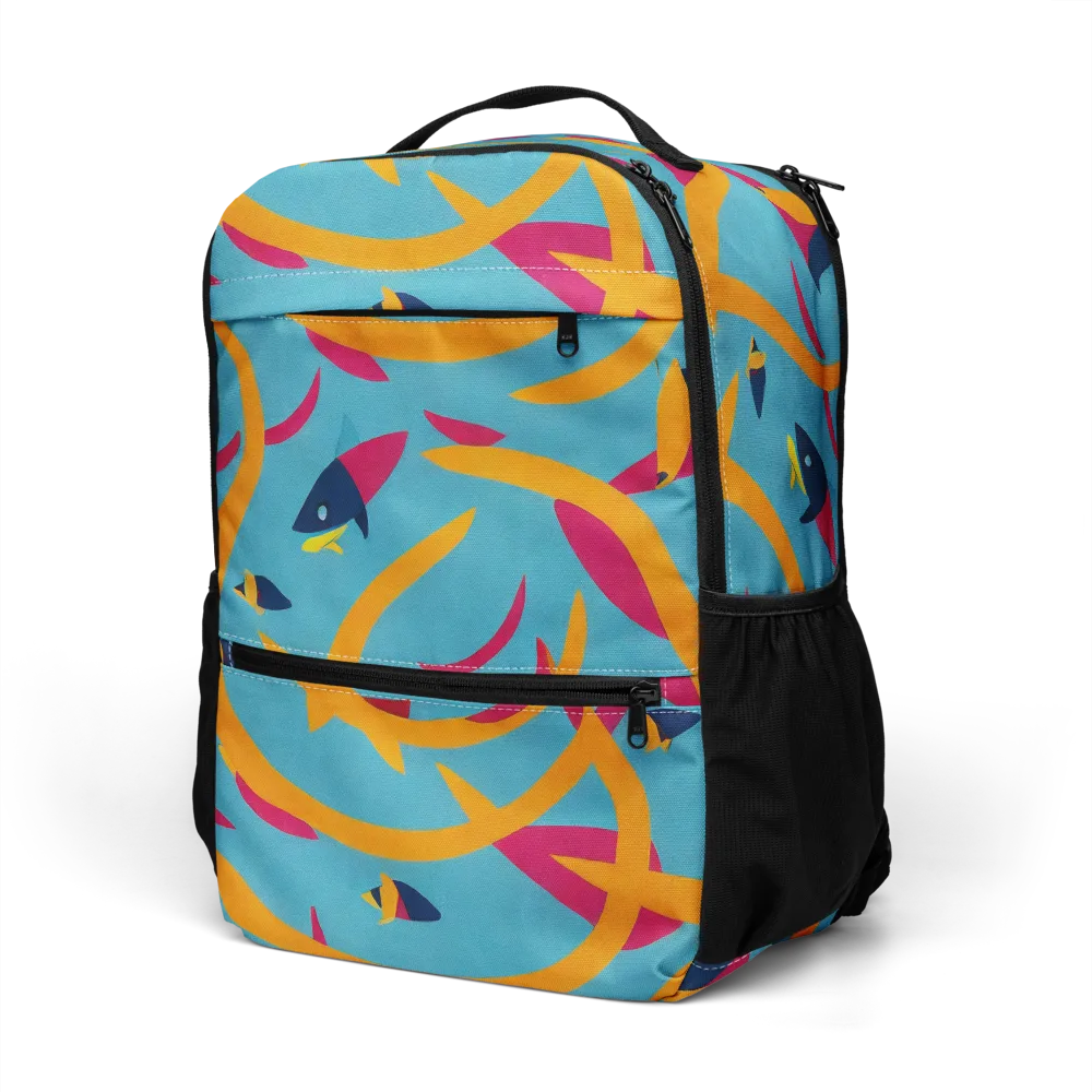 Sunlit Shoal on Utility Backpack — Left Front