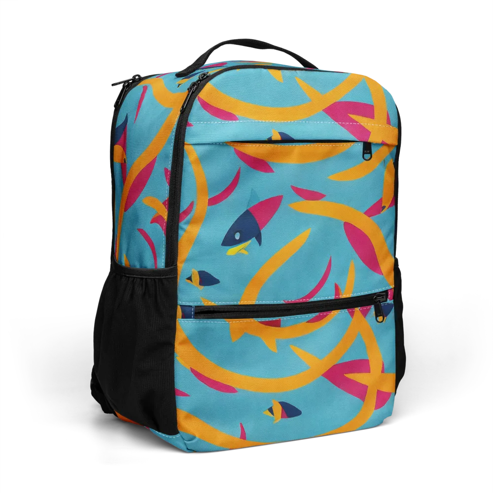 Sunlit Shoal on Utility Backpack — Right Front