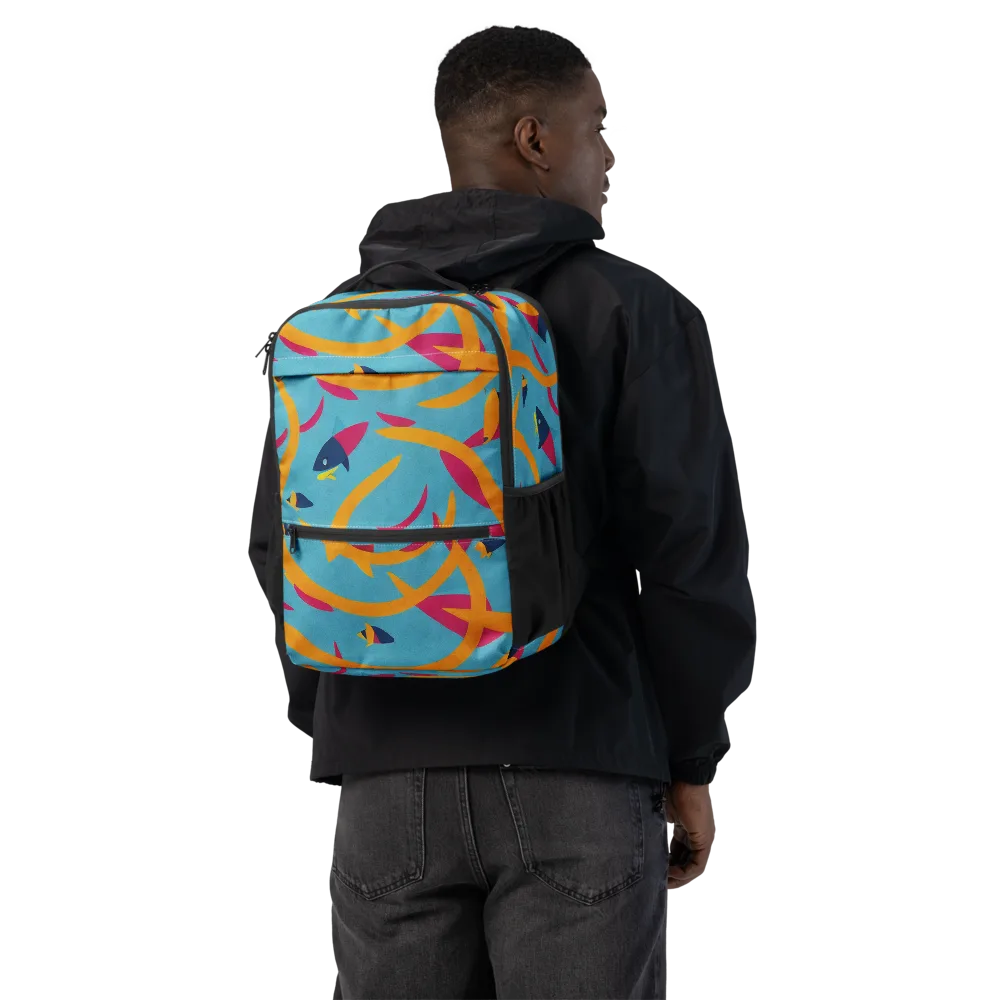 Sunlit Shoal on Utility Backpack — Back