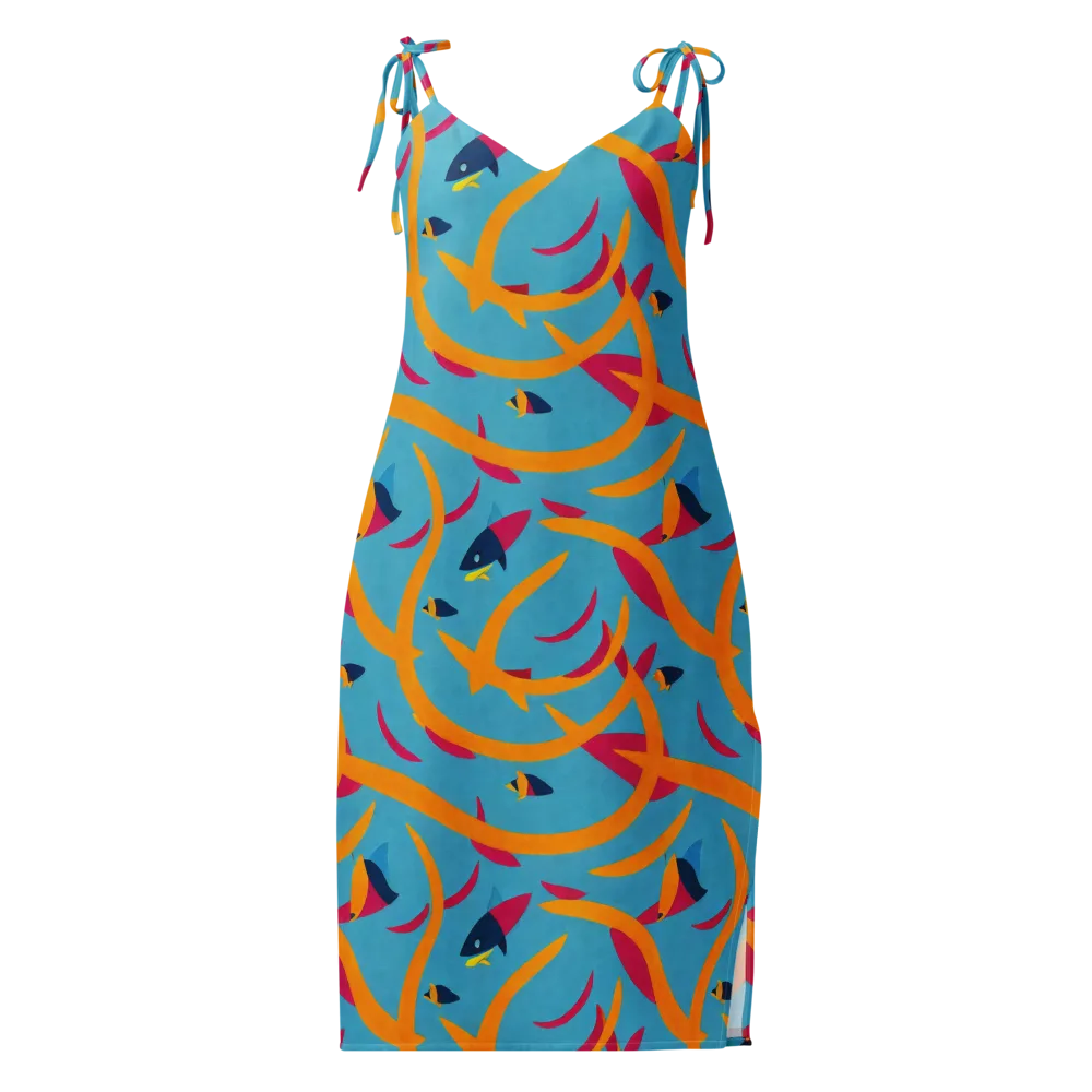 Sunlit Shoal on Slip Dress — Front