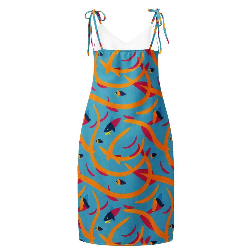 Sunlit Shoal on Slip Dress — Back