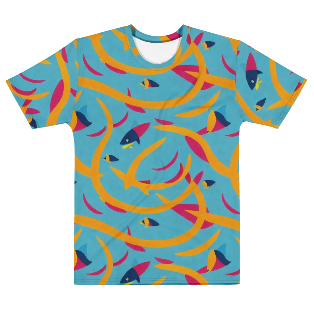 Sunlit Shoal on Men's Cotton Crew Neck T-Shirt — Front