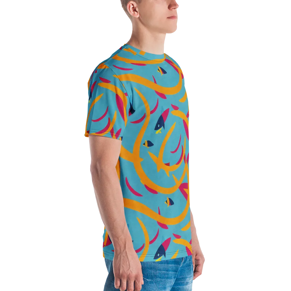 Sunlit Shoal on Men's Crew Neck T-Shirt — Right