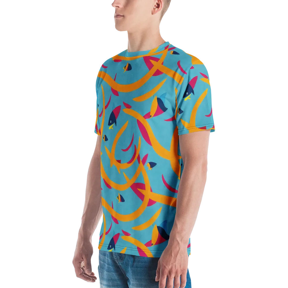 Sunlit Shoal on Men's Crew Neck T-Shirt — Left