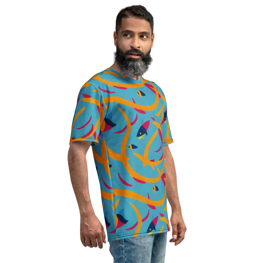 Sunlit Shoal on Men's Crew Neck T-Shirt — Right