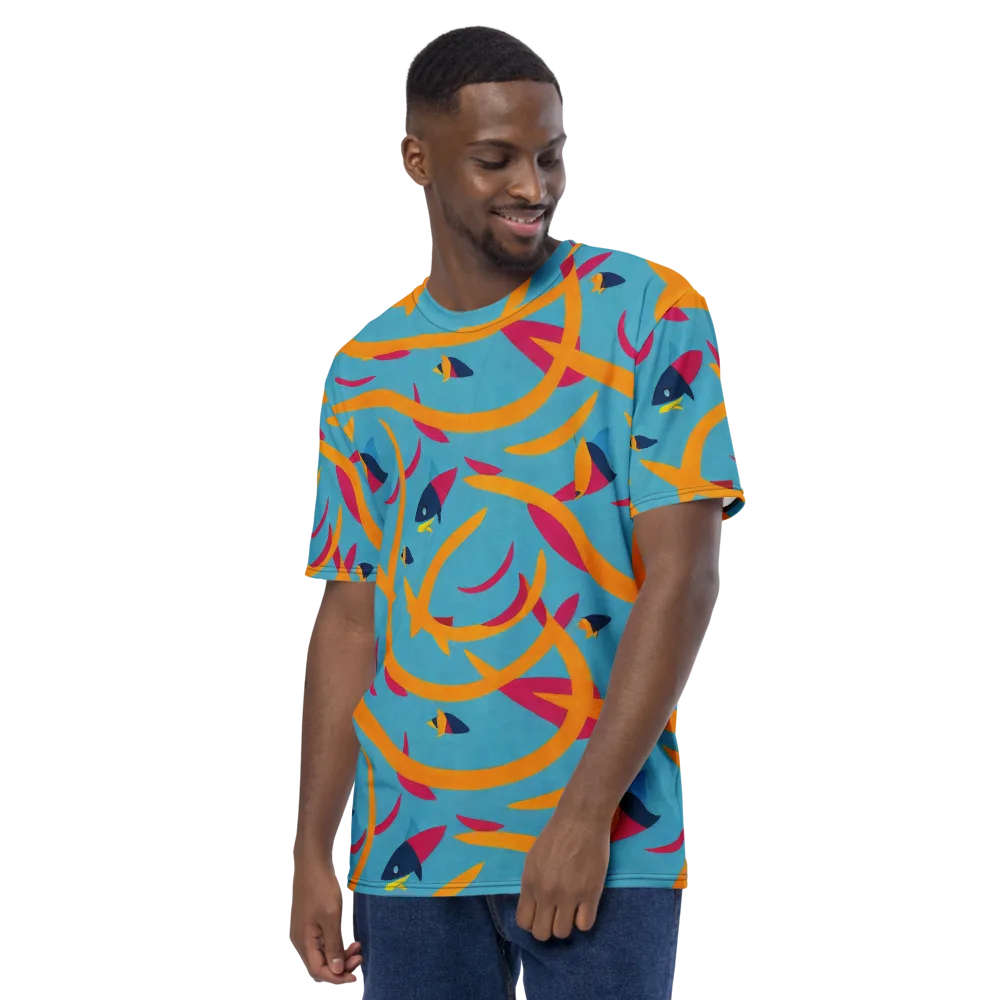 Sunlit Shoal on Men's Crew Neck T-Shirt — Left