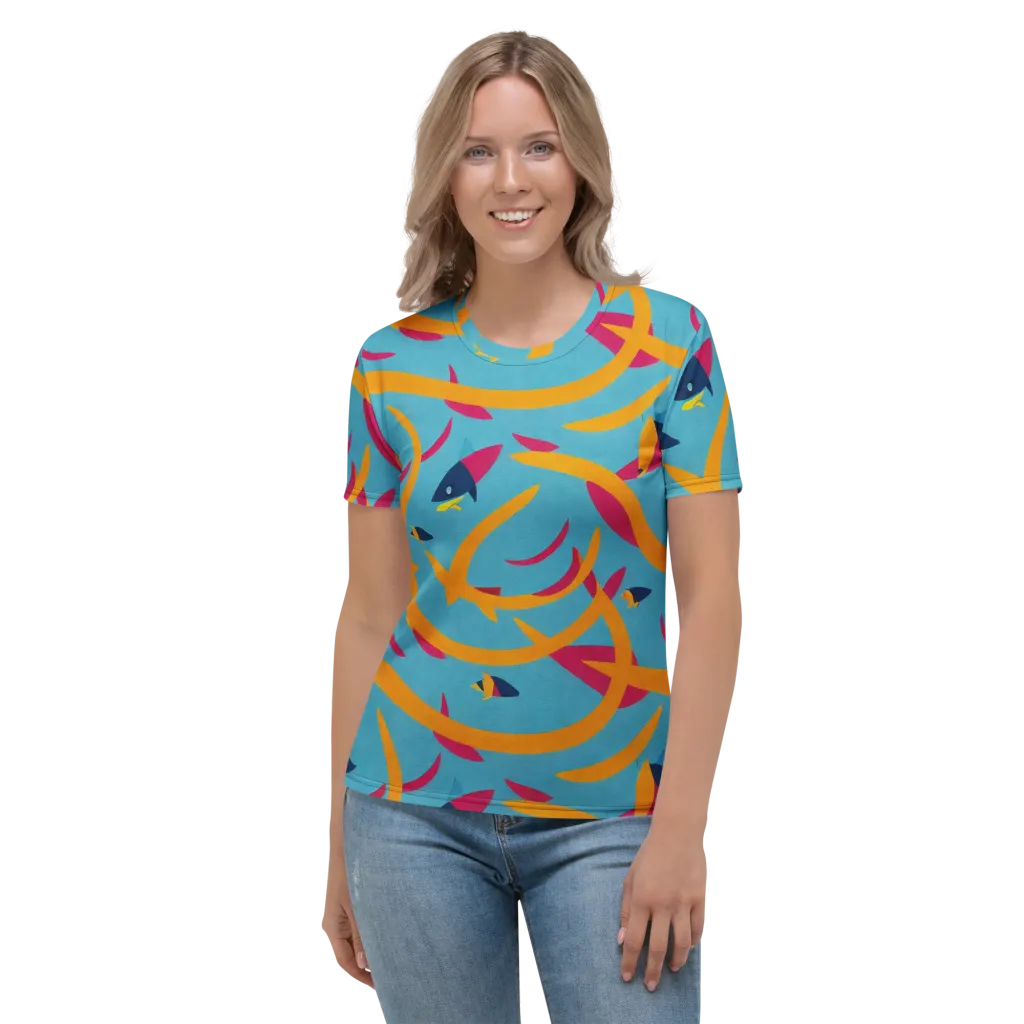 Sunlit Shoal on Women's Crew Neck T-Shirt — Front