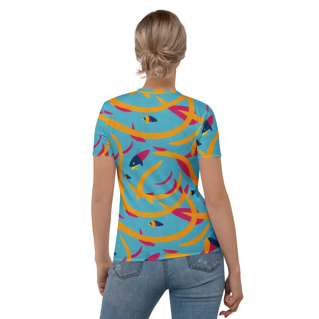 Sunlit Shoal on Women's Crew Neck T-Shirt — Back