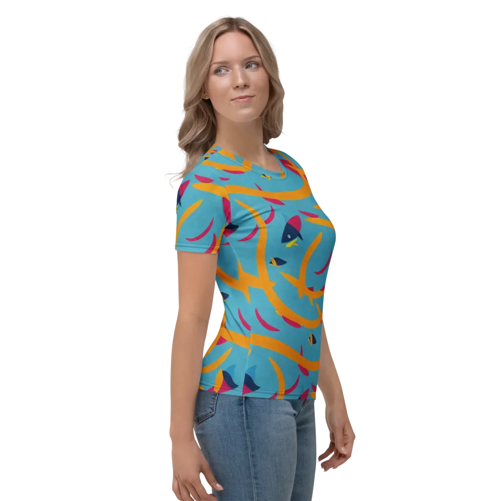Sunlit Shoal on Women's Crew Neck T-Shirt — Right