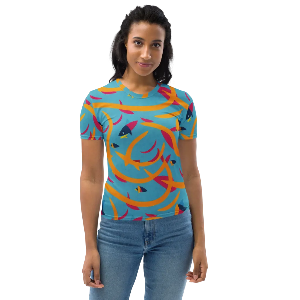 Sunlit Shoal on Women's Crew Neck T-Shirt — Front