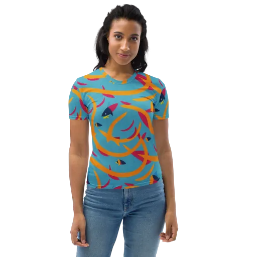 Sunlit Shoal on a Women's Crew Neck T-Shirt