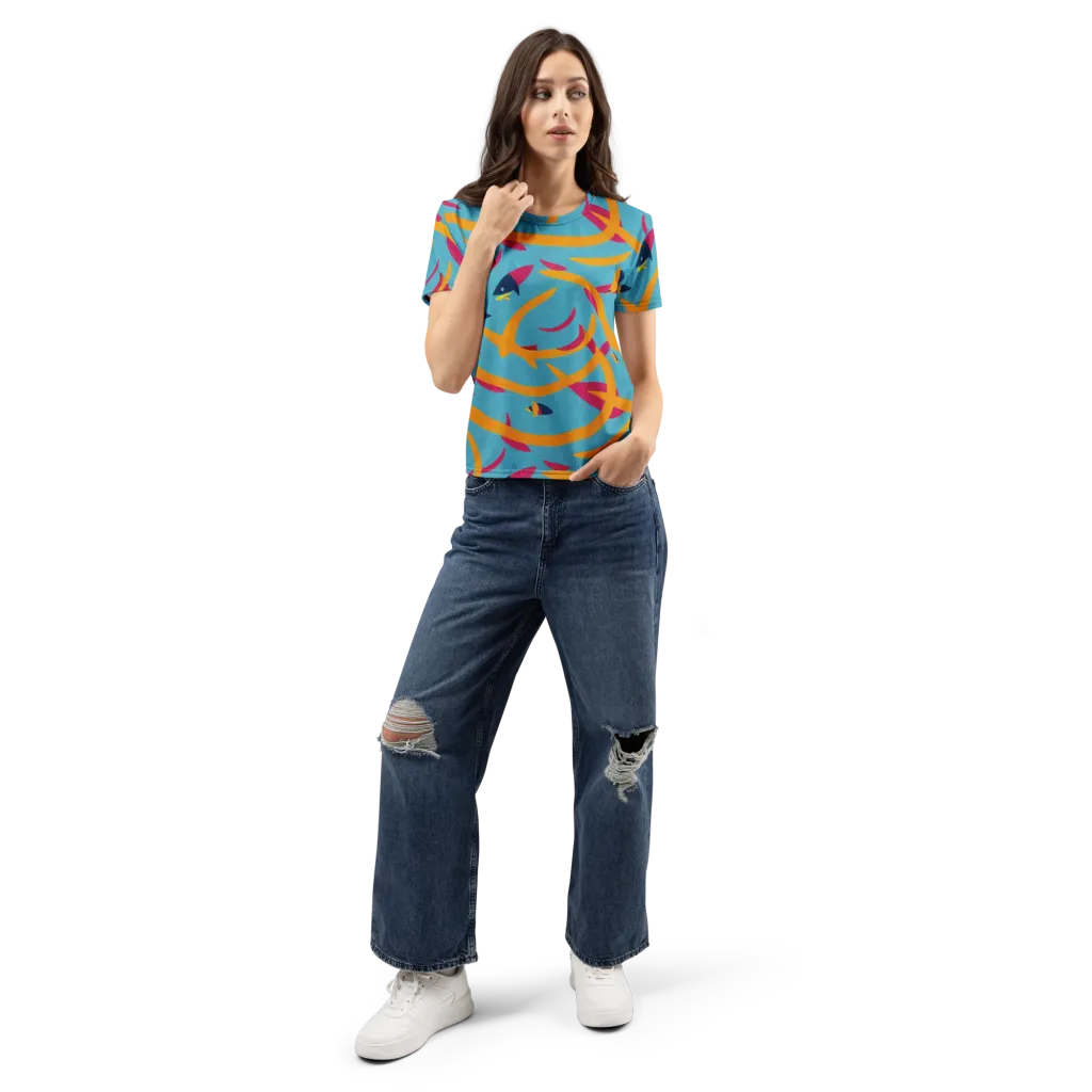 Sunlit Shoal on Women's Crew Neck T-Shirt — Front