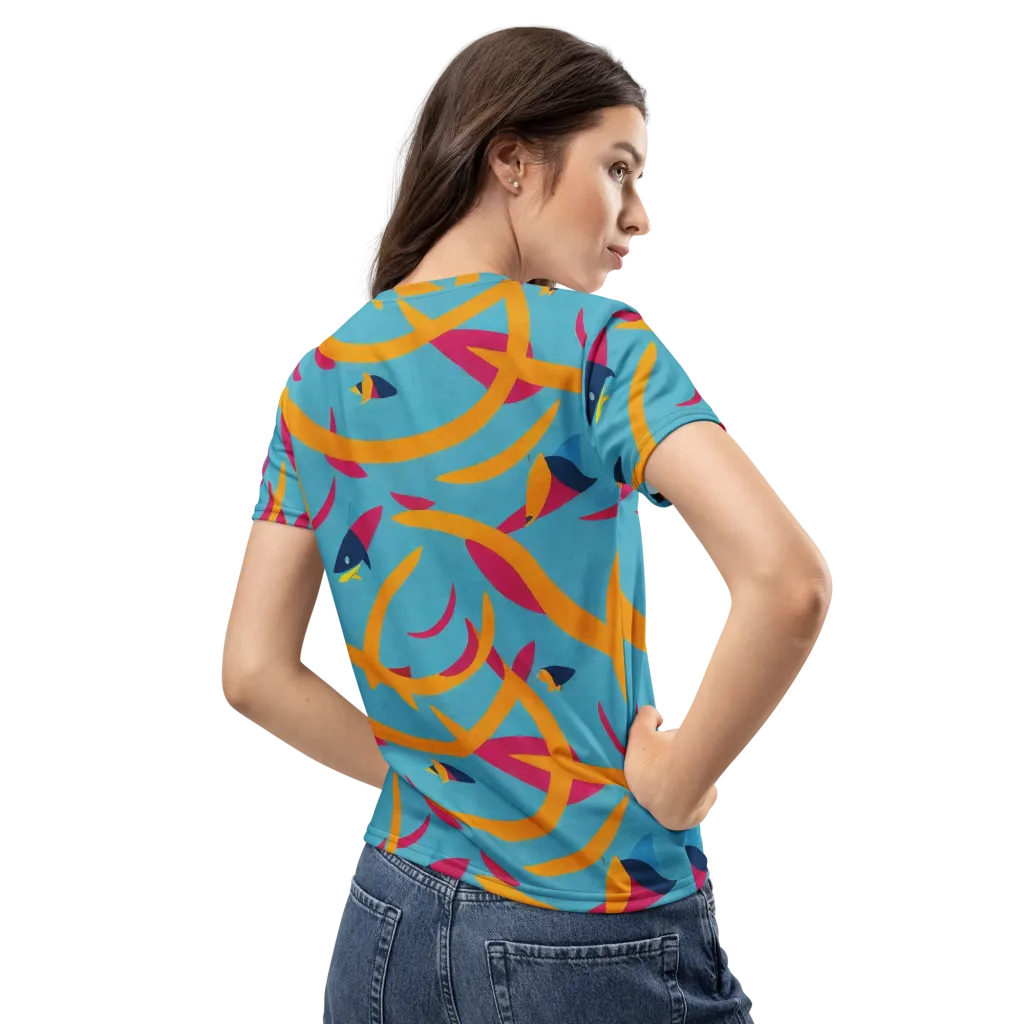 Sunlit Shoal on Women's Crew Neck T-Shirt — Back
