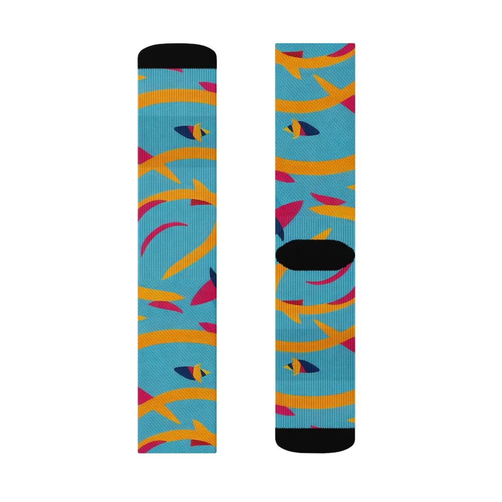 Sunlit Shoal on Socks — Left Sock
