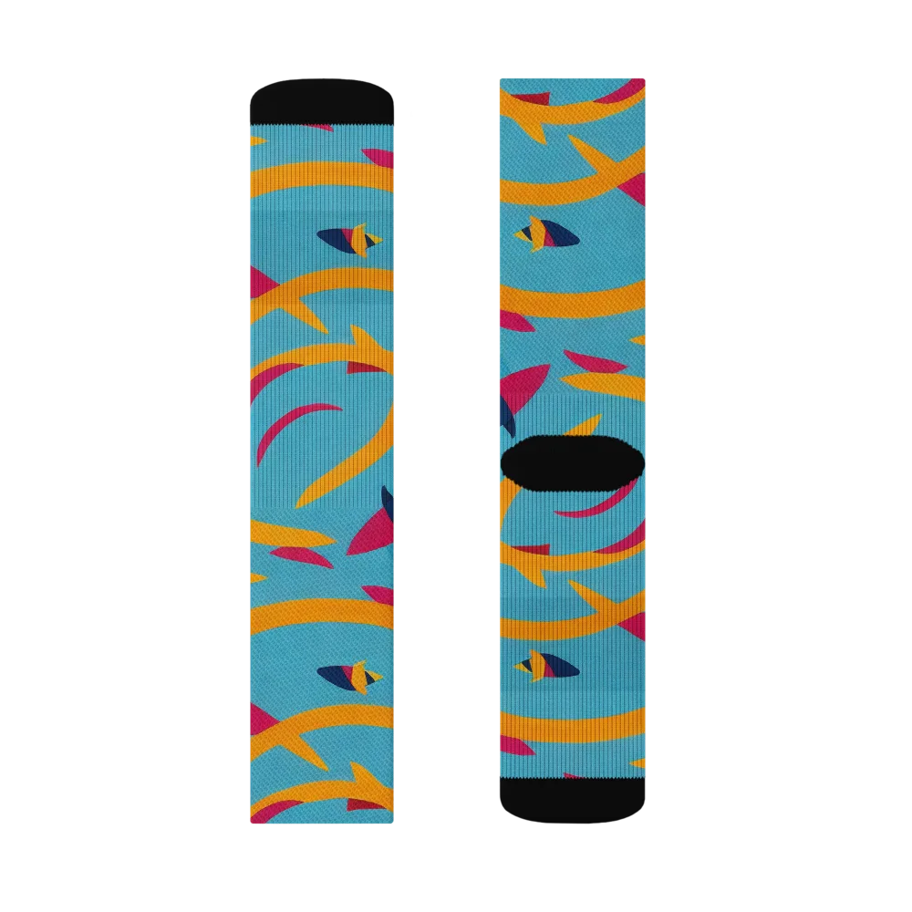 Sunlit Shoal on Socks — Right Sock