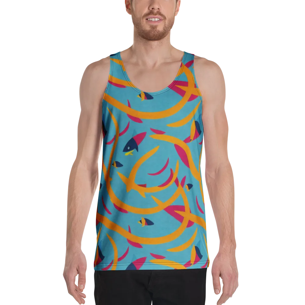 Sunlit Shoal on Men's Tank Top — Front
