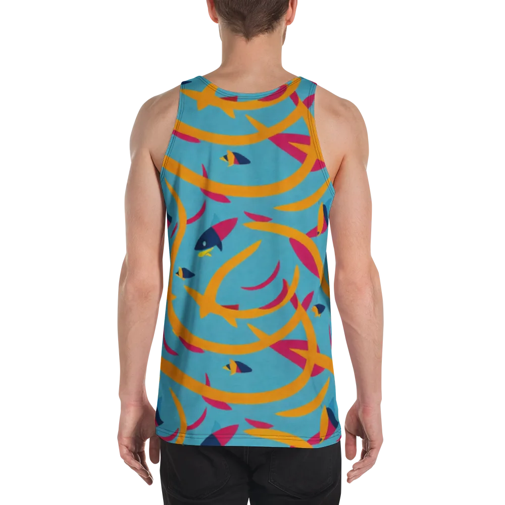 Sunlit Shoal on Men's Tank Top — Back