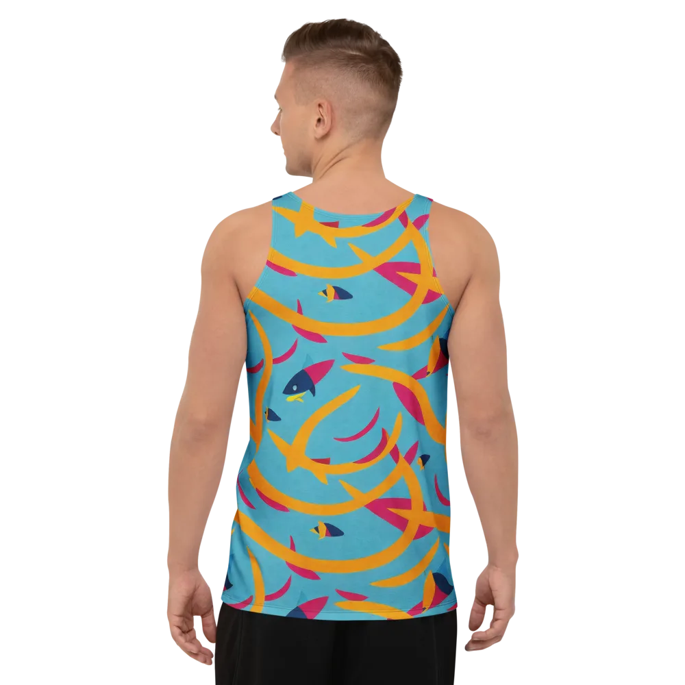 Sunlit Shoal on Men's Tank Top — Back