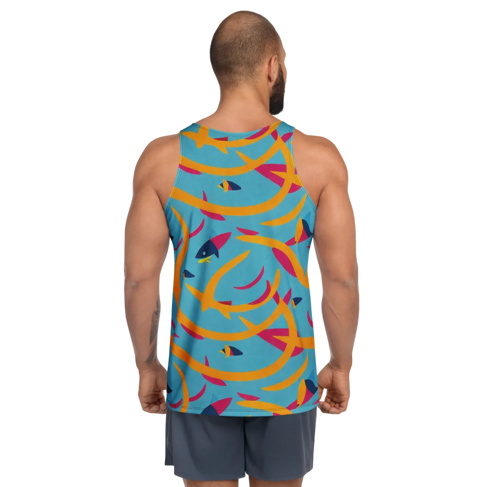 Sunlit Shoal on Men's Tank Top — Back