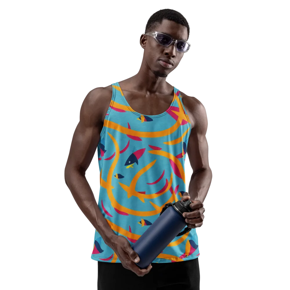 Sunlit Shoal on Men's Tank Top — Front