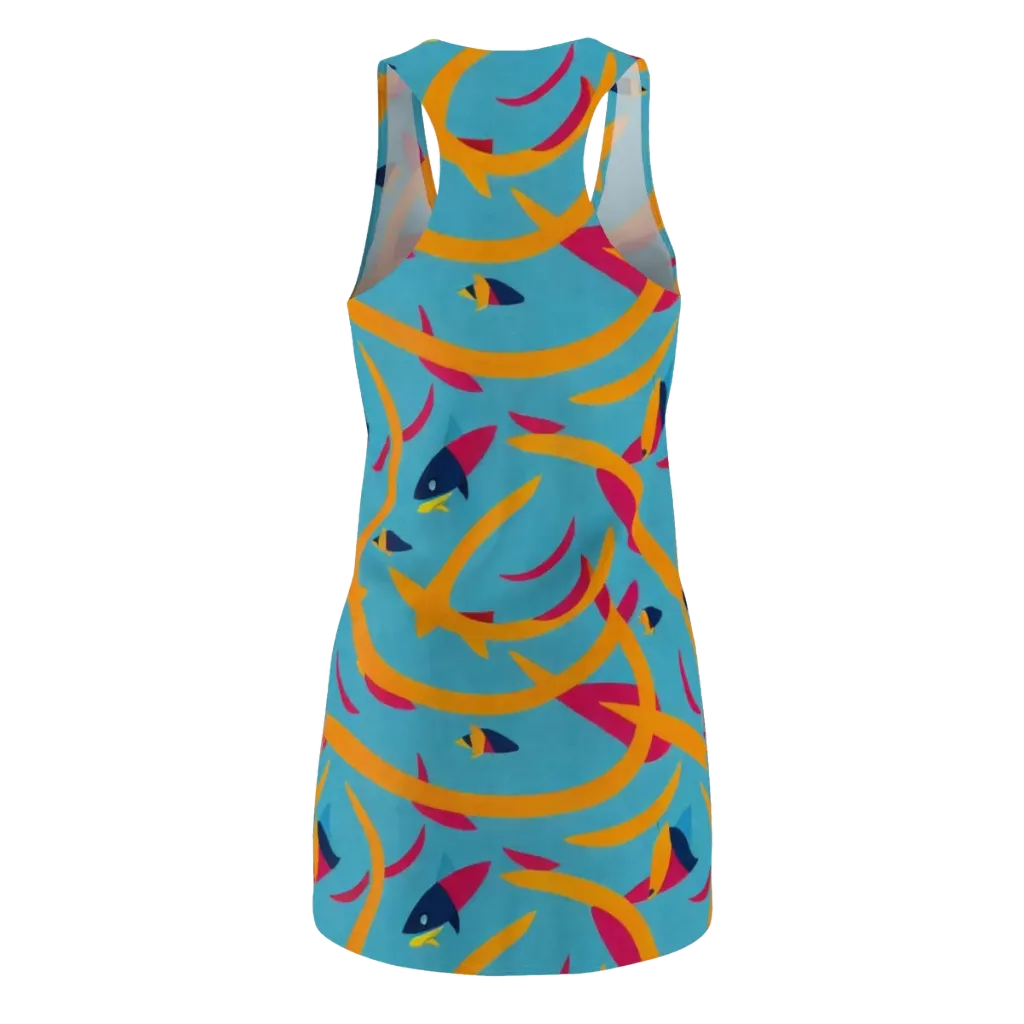 Sunlit Shoal on Racerback Dress — Back