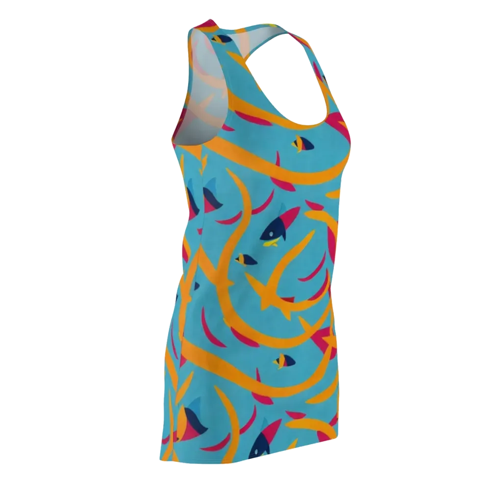 Sunlit Shoal on Racerback Dress — Front Side