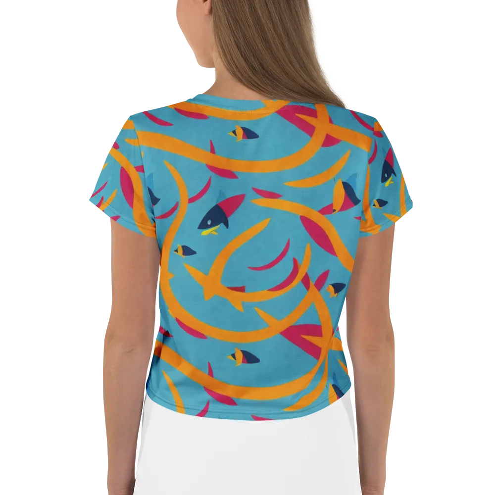 Sunlit Shoal on Crop Tee — Back