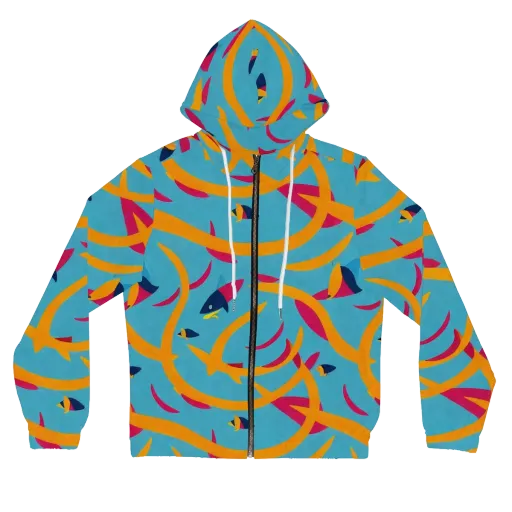 Sunlit Shoal on a Women's Full-Zip Hoodie