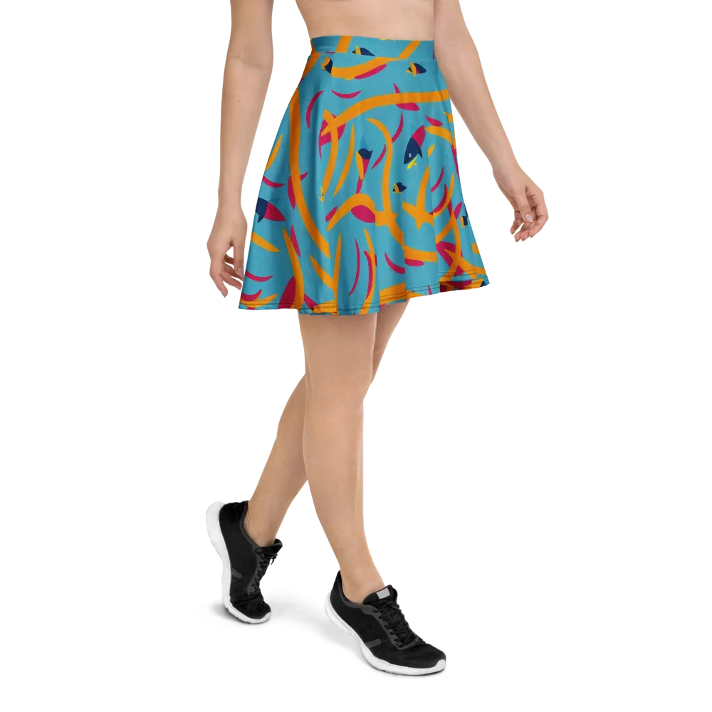 Sunlit Shoal on Skater Skirt — Right