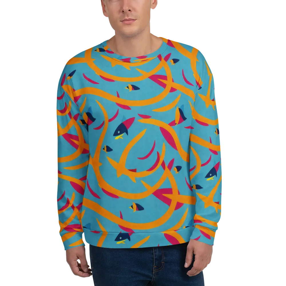Sunlit Shoal on Sweatshirt — Front