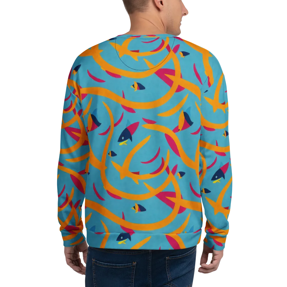 Sunlit Shoal on Sweatshirt — Back