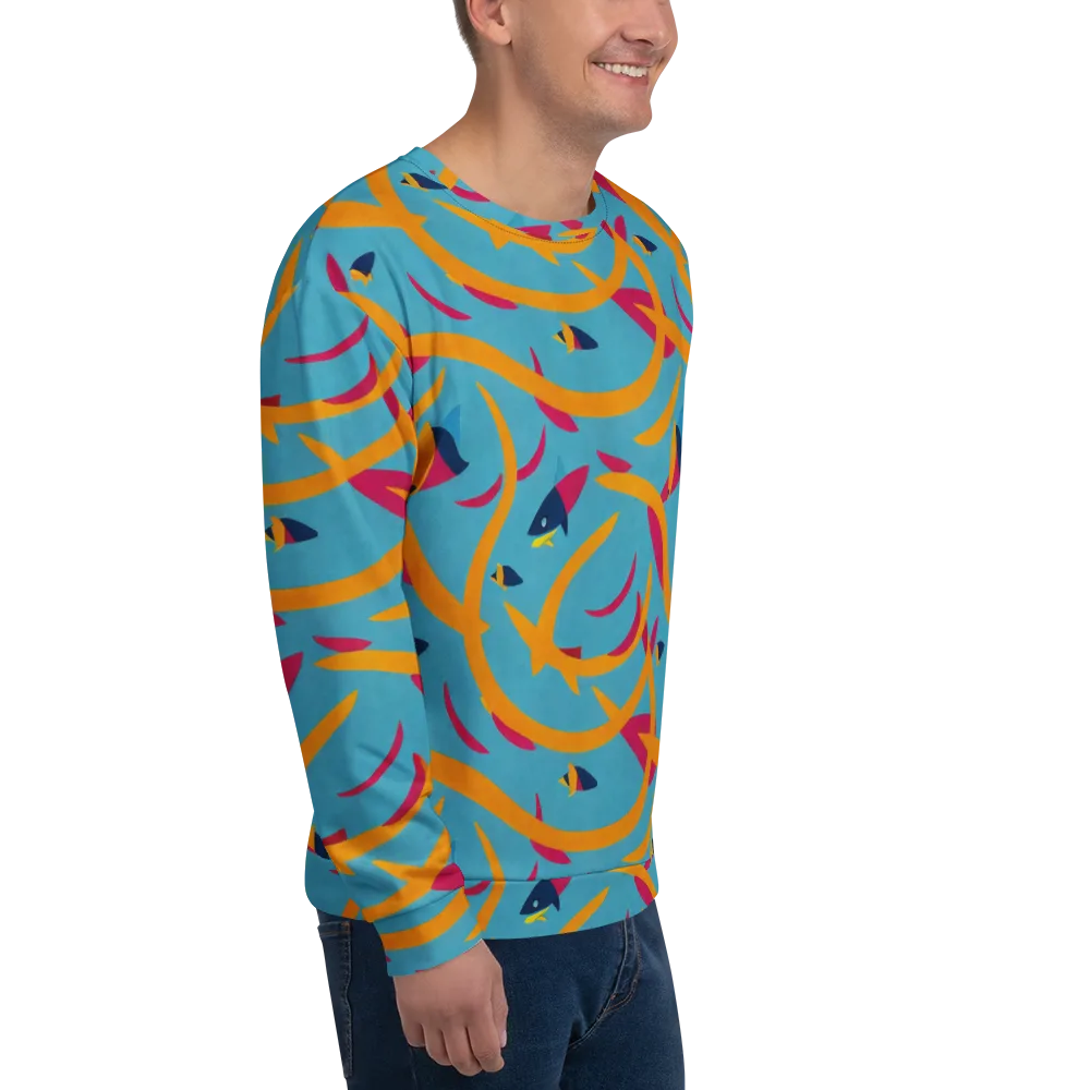Sunlit Shoal on Sweatshirt — Right Front