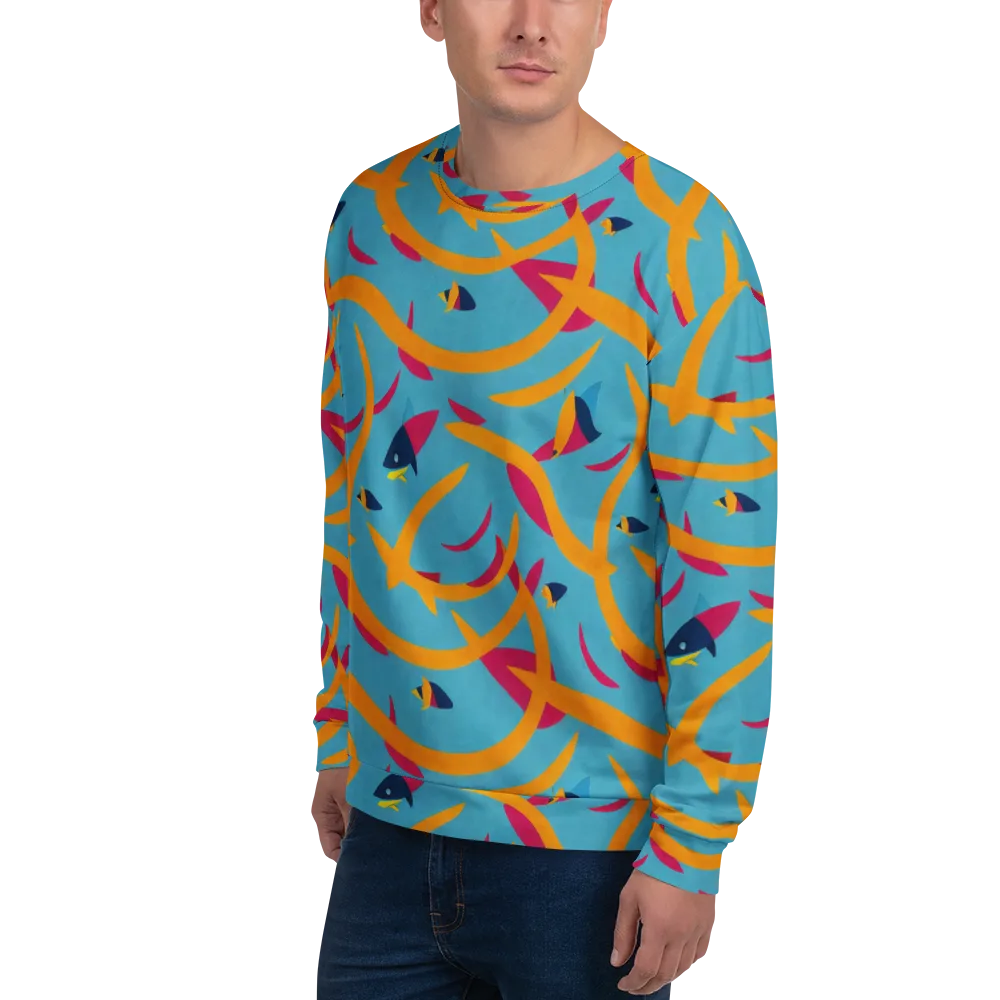 Sunlit Shoal on Sweatshirt — Left Front