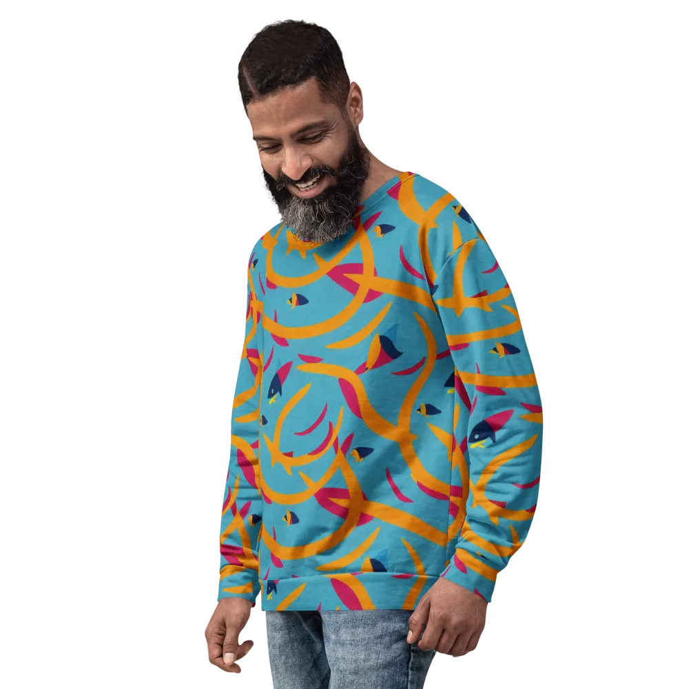 Sunlit Shoal on Sweatshirt — Left Front