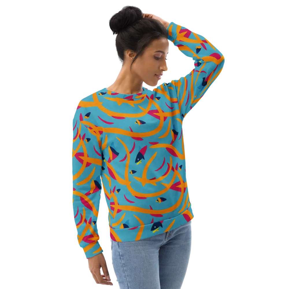 Sunlit Shoal on Sweatshirt — Right Front