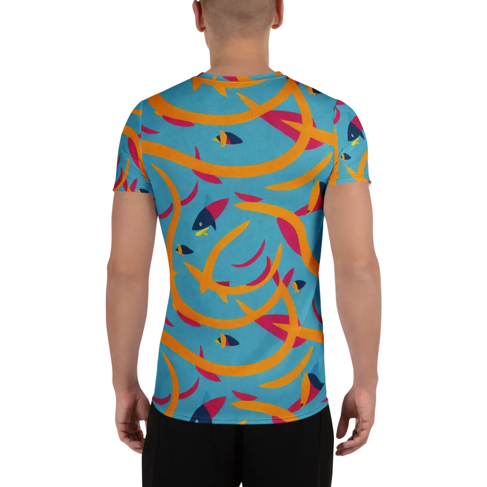 Sunlit Shoal on Men's Athletic T-Shirt — Back