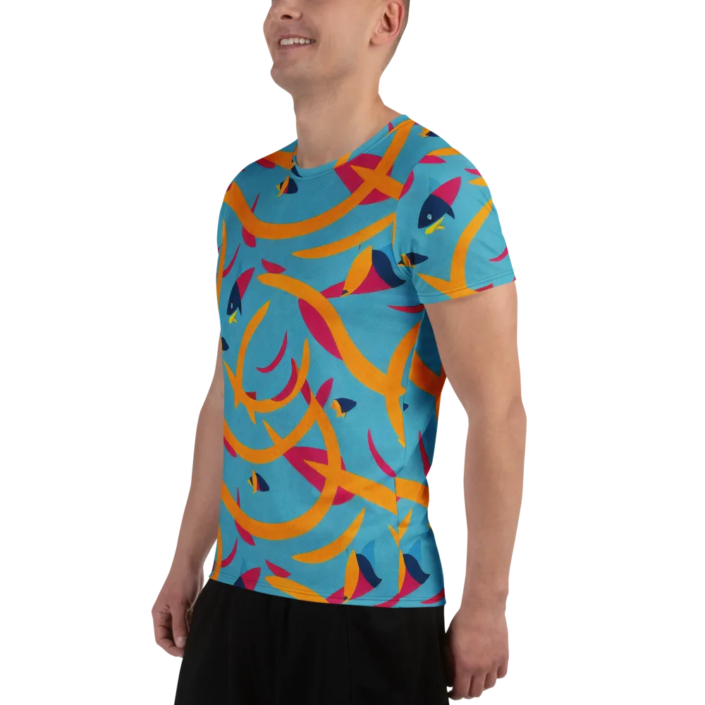 Sunlit Shoal on Men's Athletic T-Shirt — Left