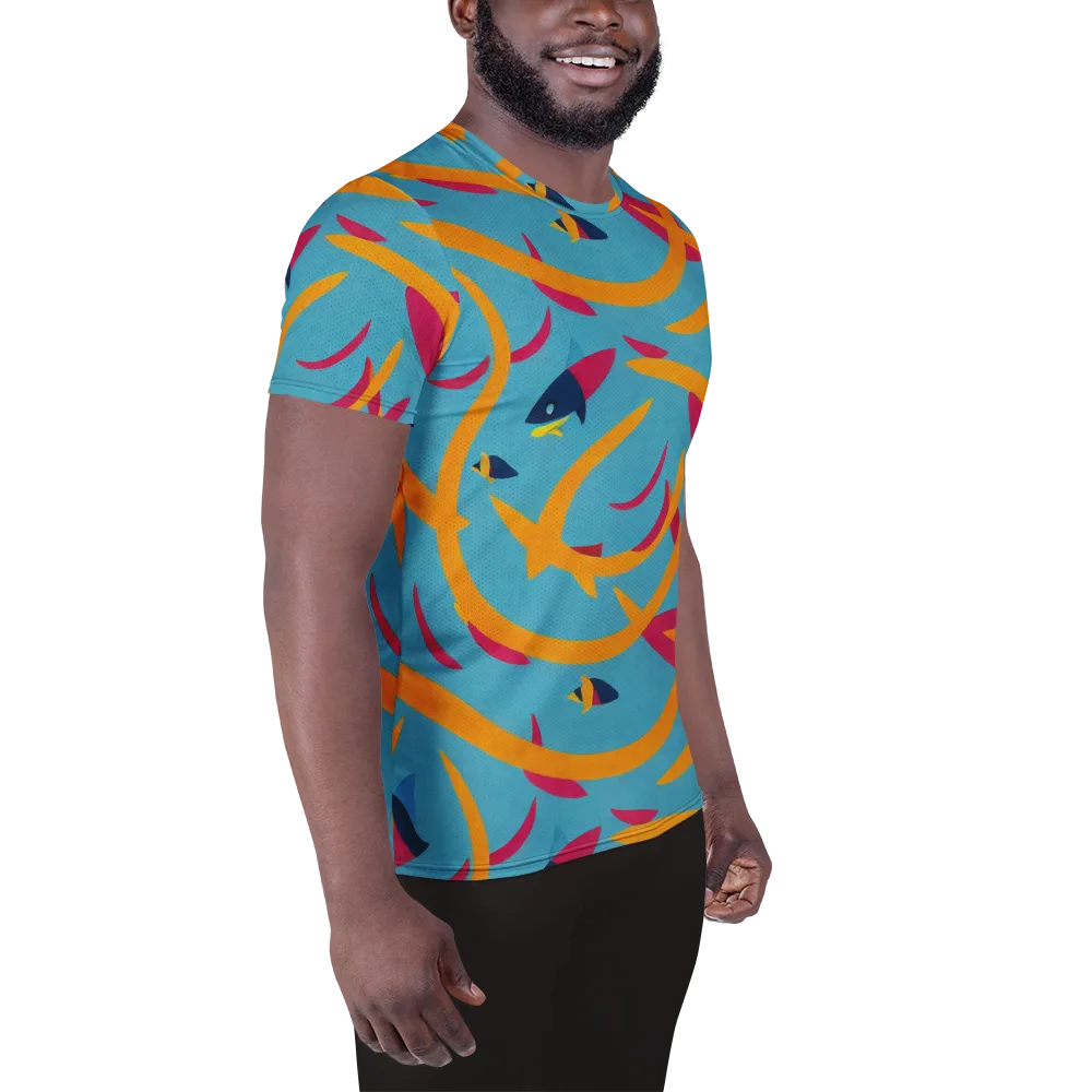 Sunlit Shoal on Men's Athletic T-Shirt — Right