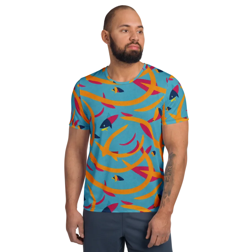 Sunlit Shoal on Men's Athletic T-Shirt — Front