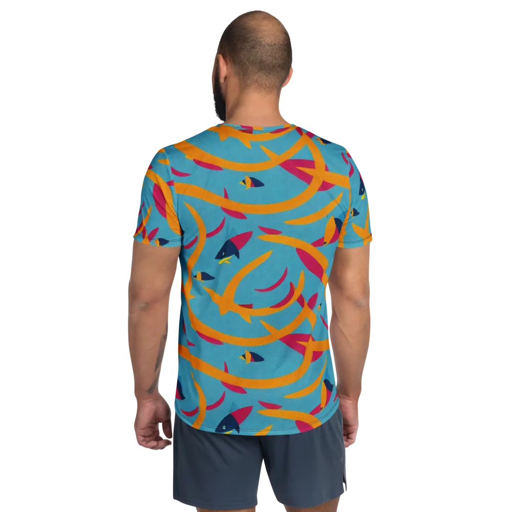 Sunlit Shoal on Men's Athletic T-Shirt — Back