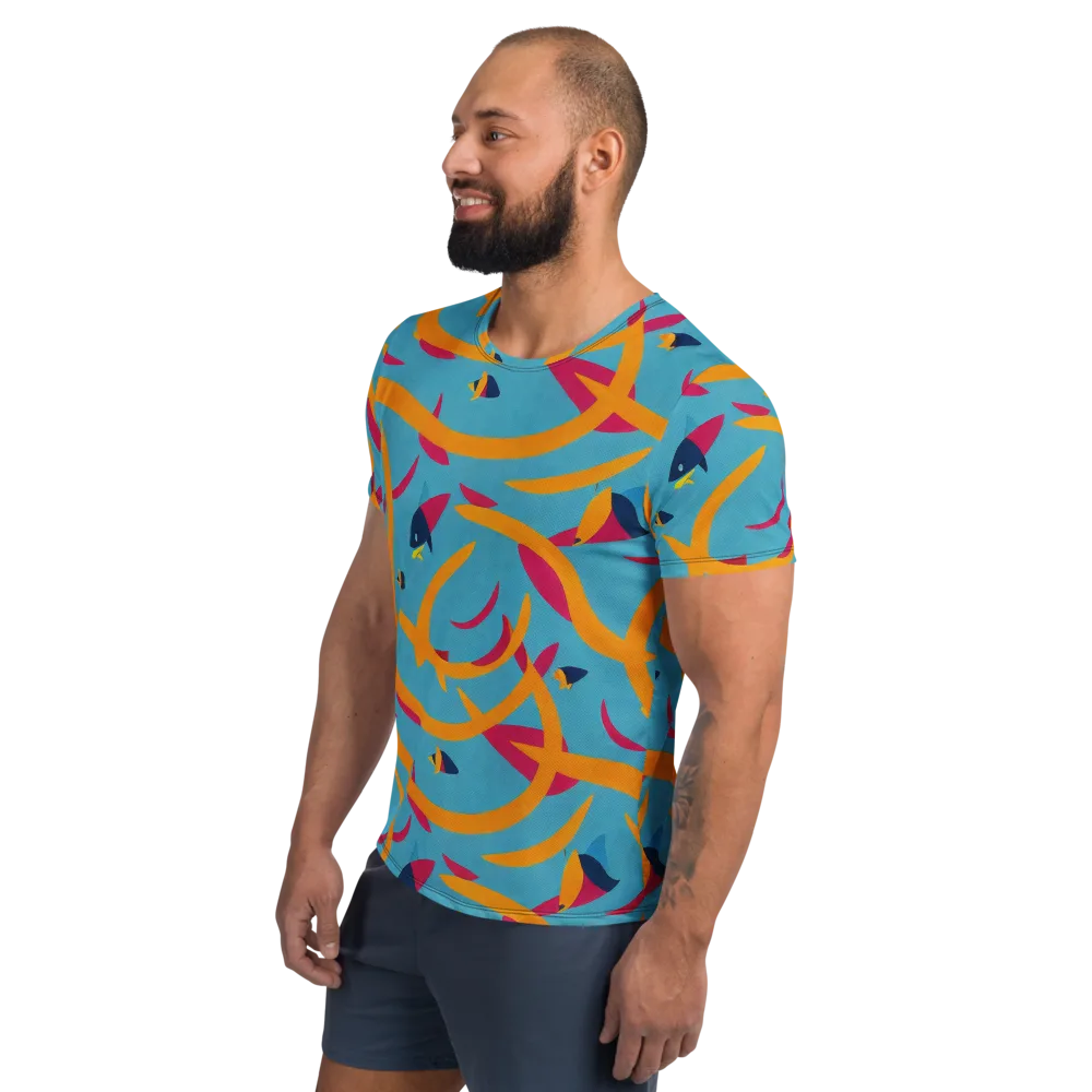 Sunlit Shoal on Men's Athletic T-Shirt — Left