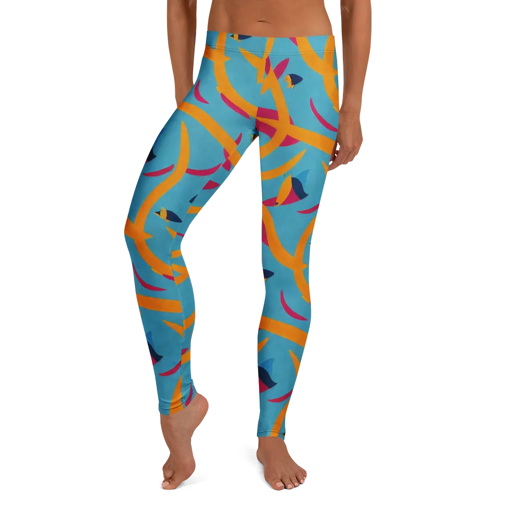 Sunlit Shoal on Leggings — Front